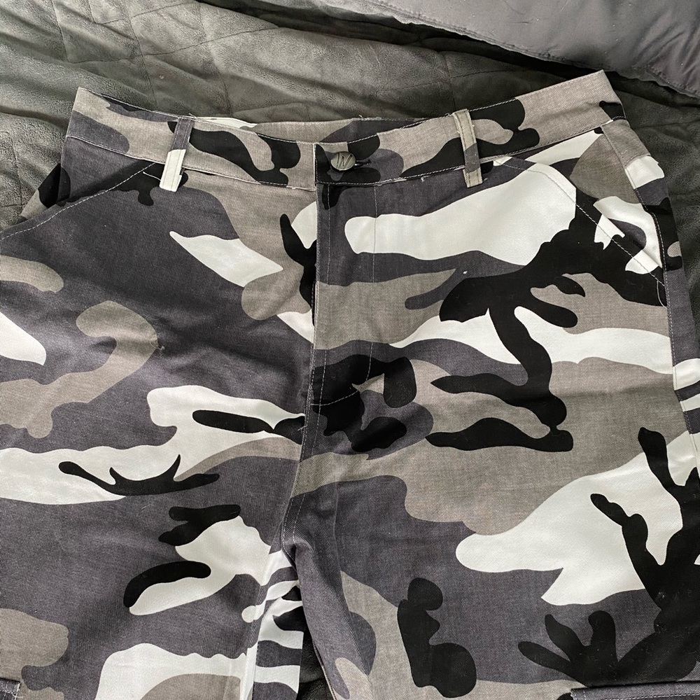 Camo pants black/grey/white M